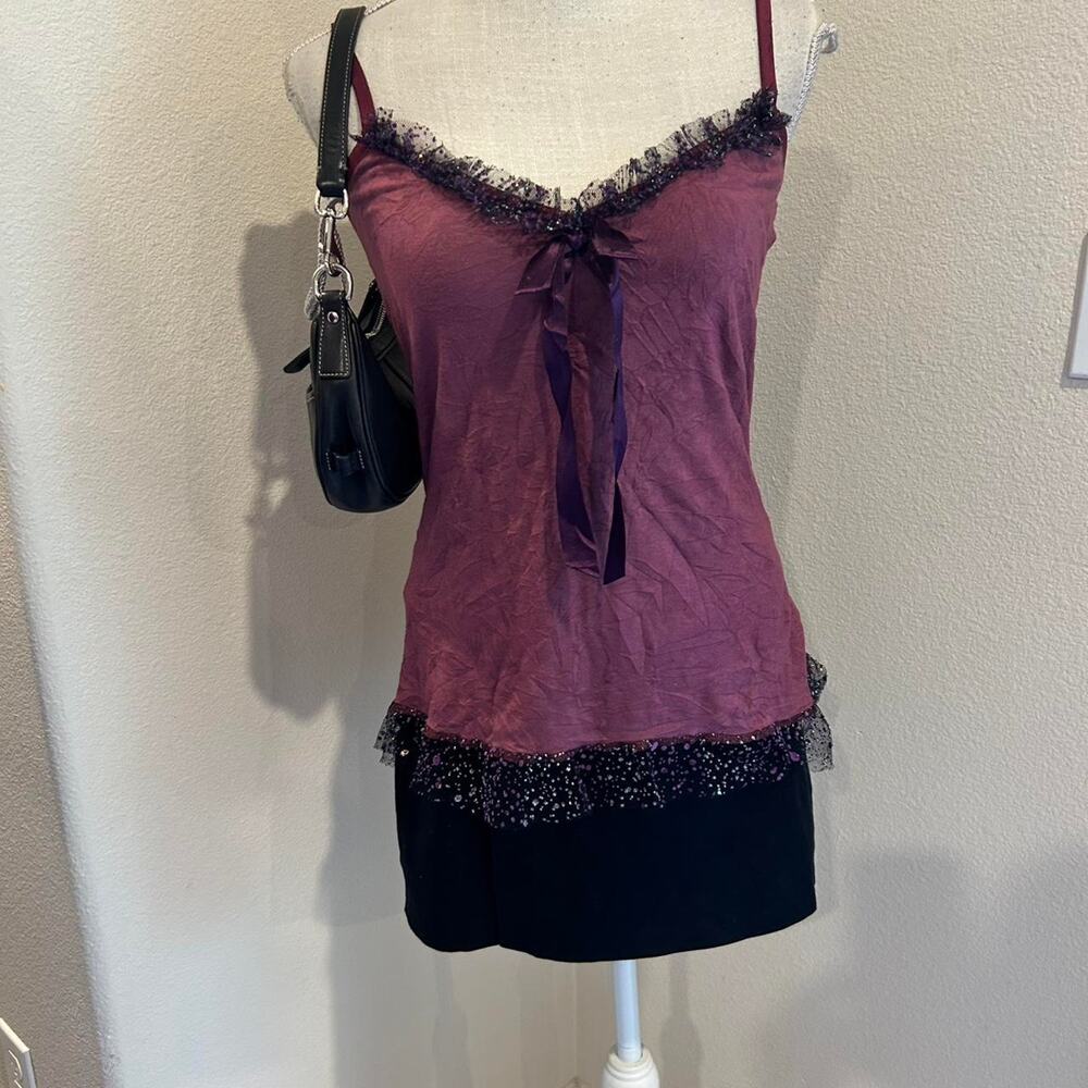 Louise Della made in France purple fairy cami top.